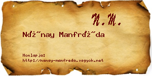 Nánay Manfréda névjegykártya
