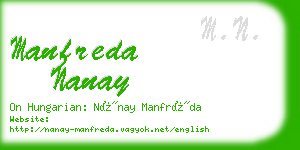 manfreda nanay business card
